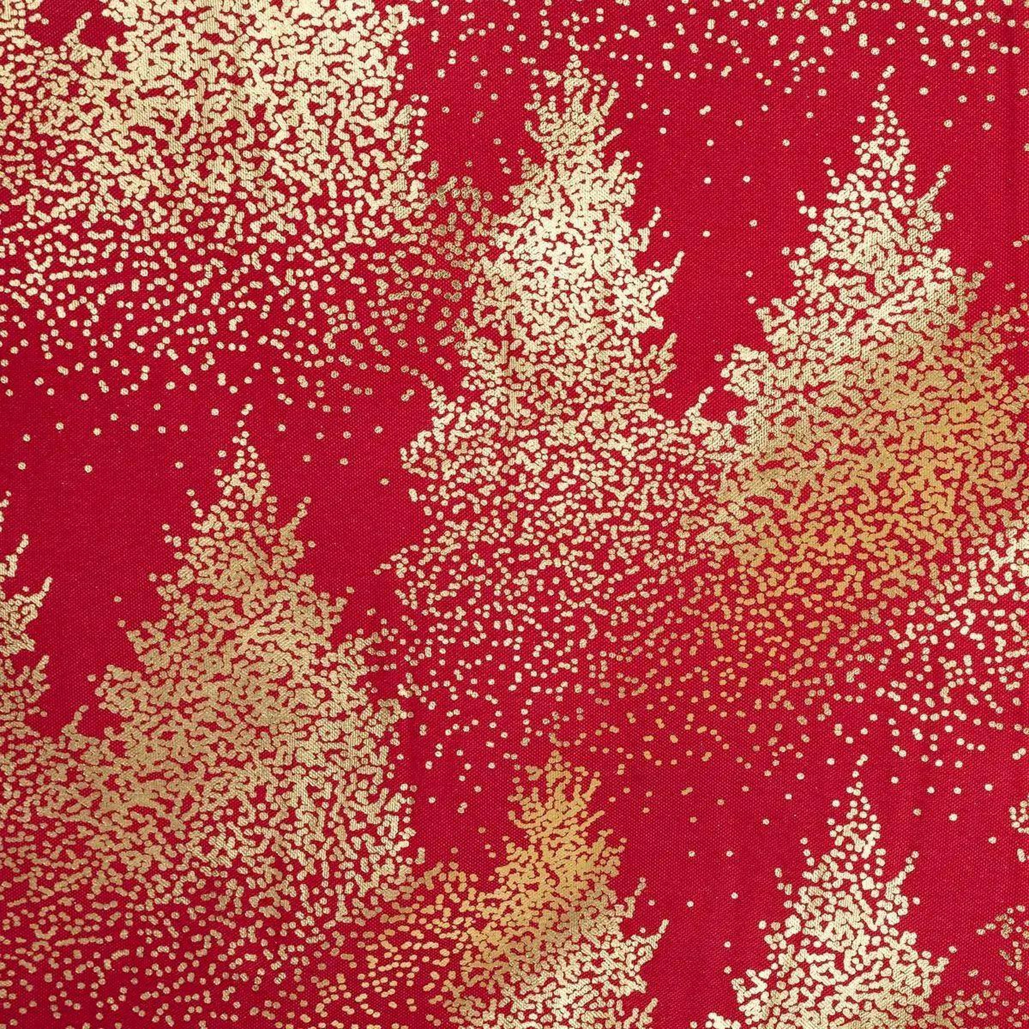 Voir la diapositive 2 : ATMOSPHERA Nappe imprimée sapin  colorama  140x240cm rouge