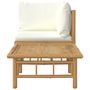 Voir la diapositive 4 : VIDAXL Salon de jardin 2 pcs avec coussins blanc creme bambou