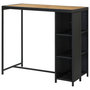 Voir la diapositive 4 : VIDAXL Table de bar avec rangement Noir 120x60x110 cm Resine tressee