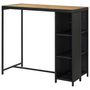 Voir la diapositive 4 : VIDAXL Table de bar avec rangement Noir 120x60x110 cm Resine tressee