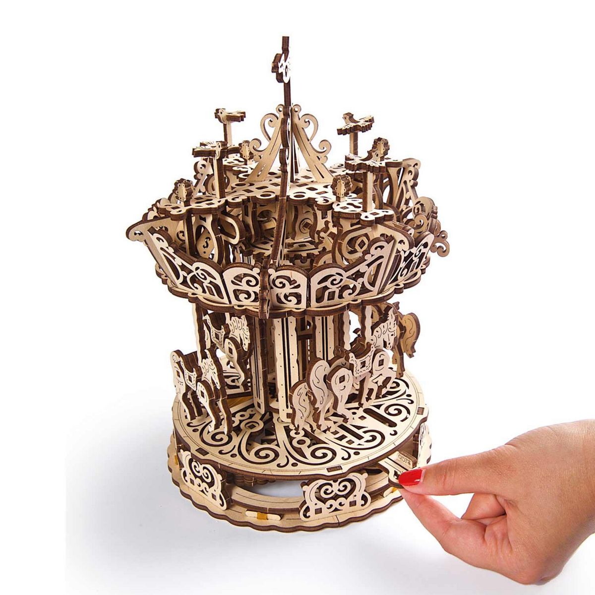 Graine créative Maquette En Bois 3D - Carrousel 26 Cm