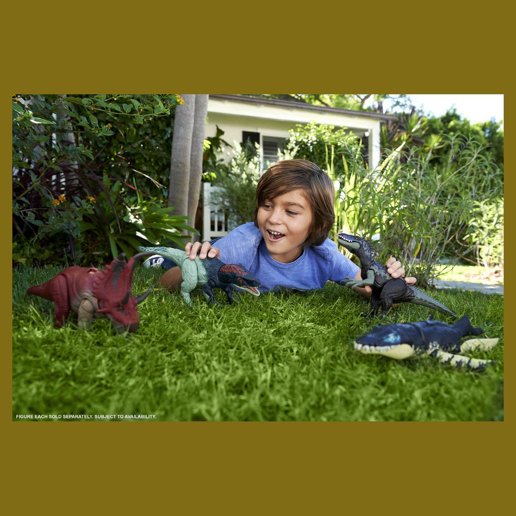Voir la diapositive 5 : JURASSIC WORLD Figurine Diabloceratops sonore rugissement féroce Jurassic World 