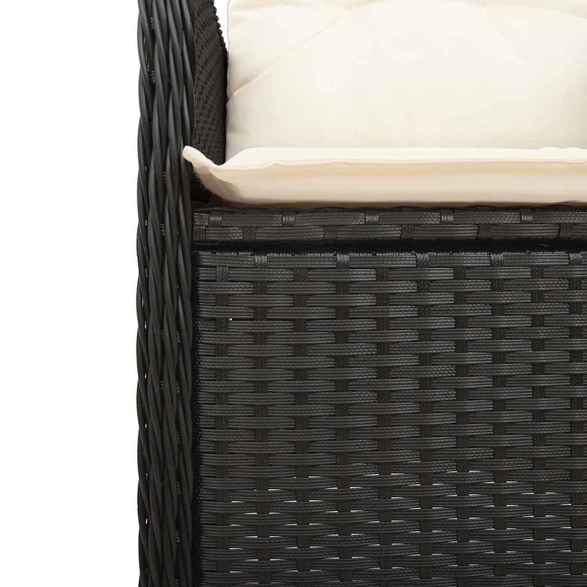 Voir la diapositive 5 : VIDAXL Ensemble de bistro de jardin 9 pcs coussins noir poly rotin