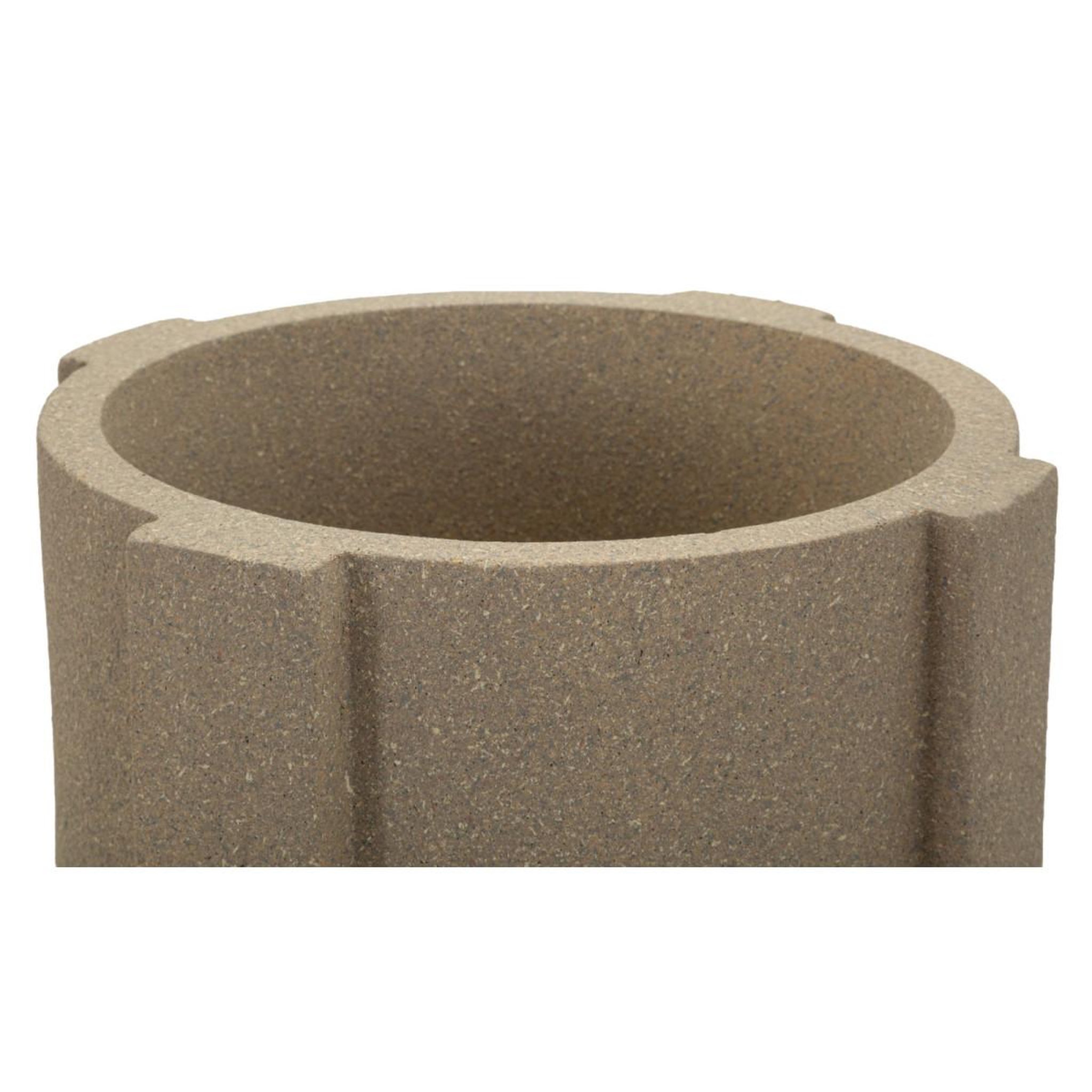 Voir la diapositive 4 : Paris Prix Cache-Pot Design  Moai  80cm Marron