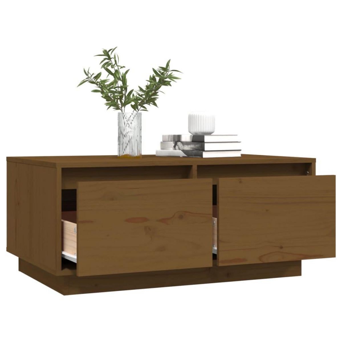 VIDAXL Table basse Marron miel 80x50x35 cm Bois massif de pin