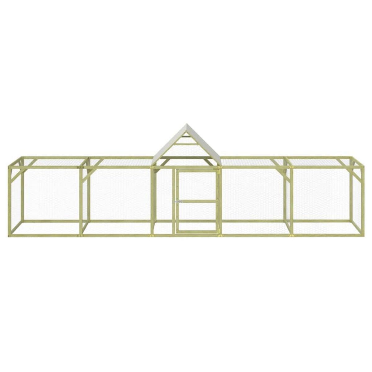 VIDAXL Poulailler 500x100x150 cm Bois de pin massif impregne