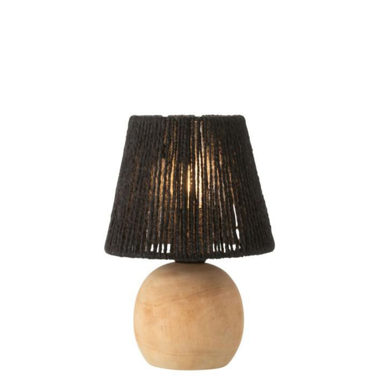 Paris Prix Lampe à Poser à LED en Bois  Roslyn  23cm Noir