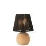 Voir la diapositive 2 : Paris Prix Lampe à Poser à LED en Bois  Roslyn  23cm Noir