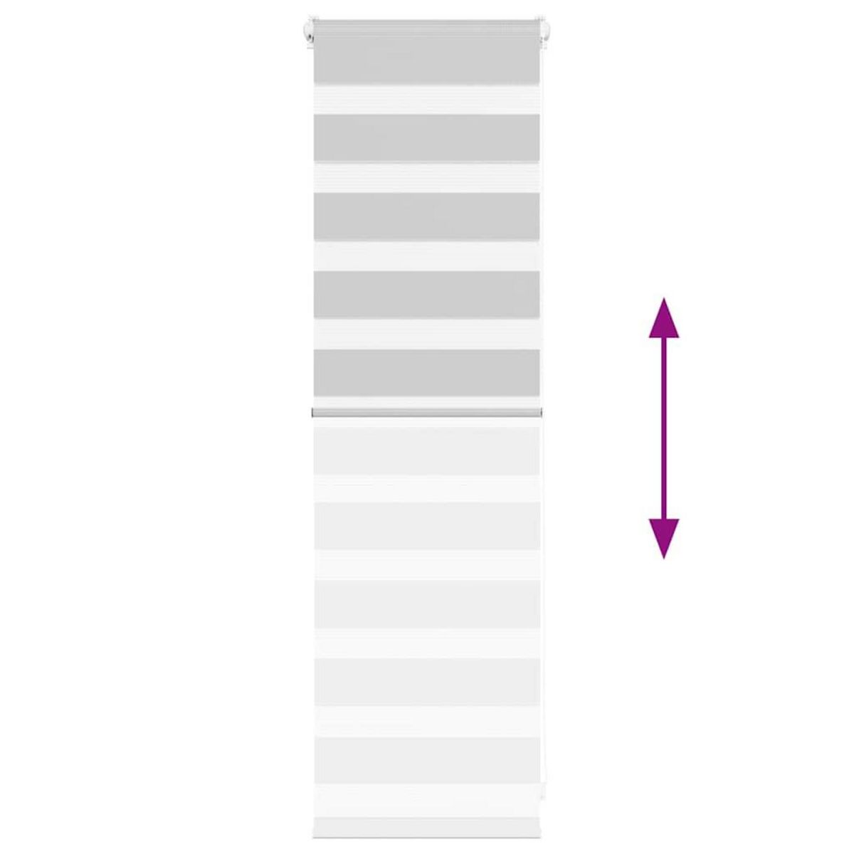 VIDAXL Store zebre gris clair largeur du tissu 40,9 cm polyester