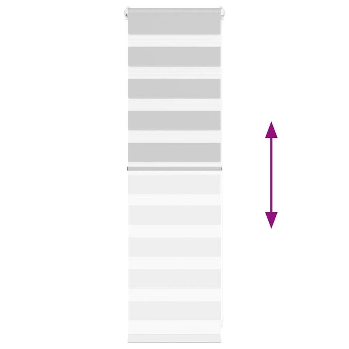 VIDAXL Store zebre gris clair largeur du tissu 40,9 cm polyester