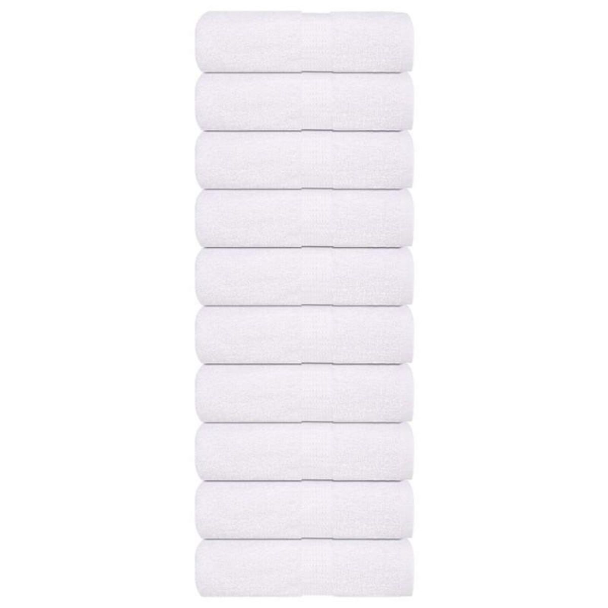 VIDAXL Serviettes d invité 10 pcs blanc 30x50 cm 360 g m² 100% coton