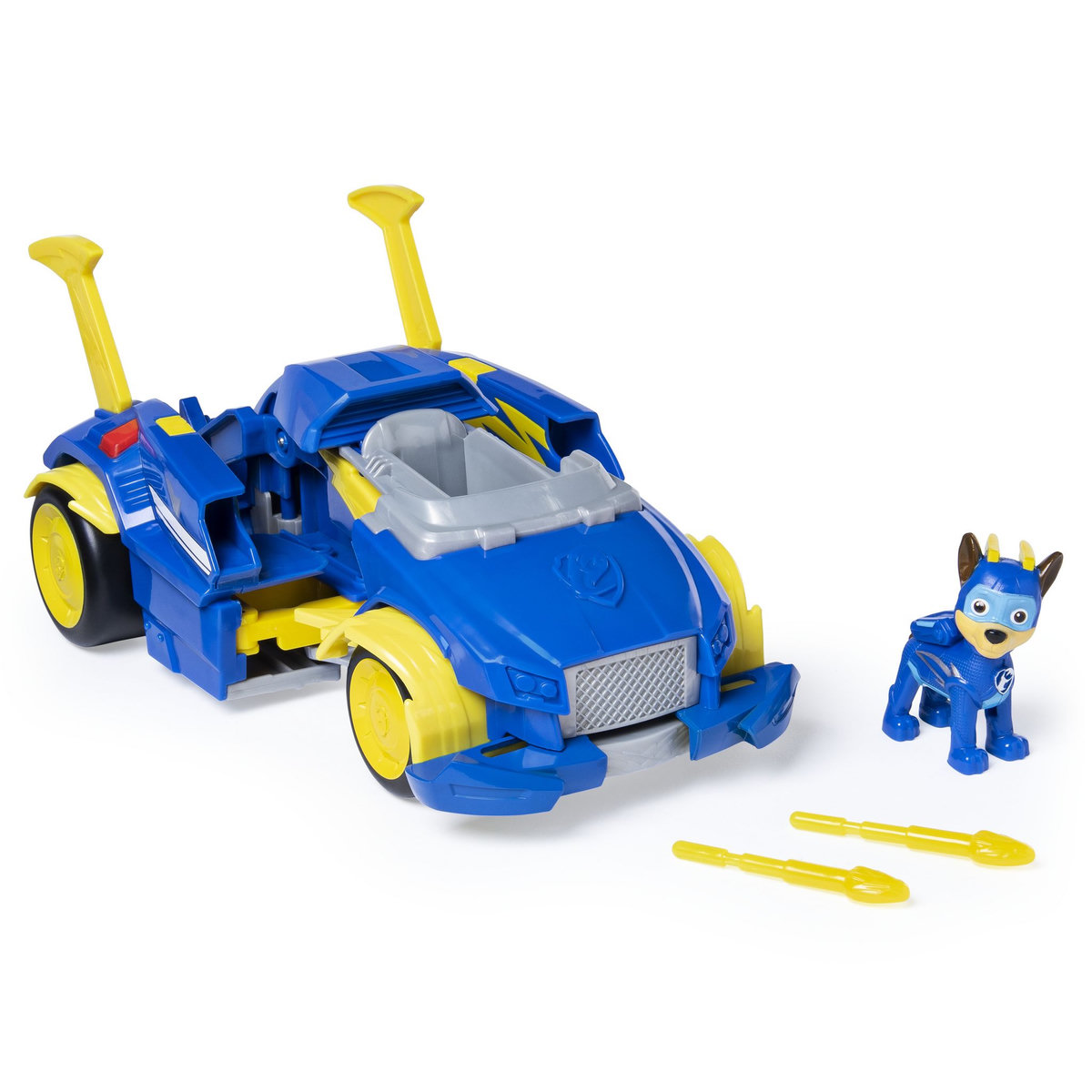 SPIN MASTER Véhicule transformable super charged mighty pups Chase's  - Pat'Patrouille