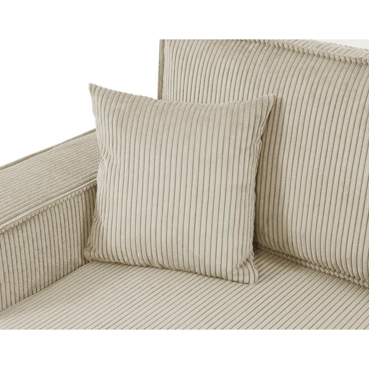 BEST MOBILIER Cezanne - canapé panoramique en u - 7 places - convertible avec coffre - en velours côtelé