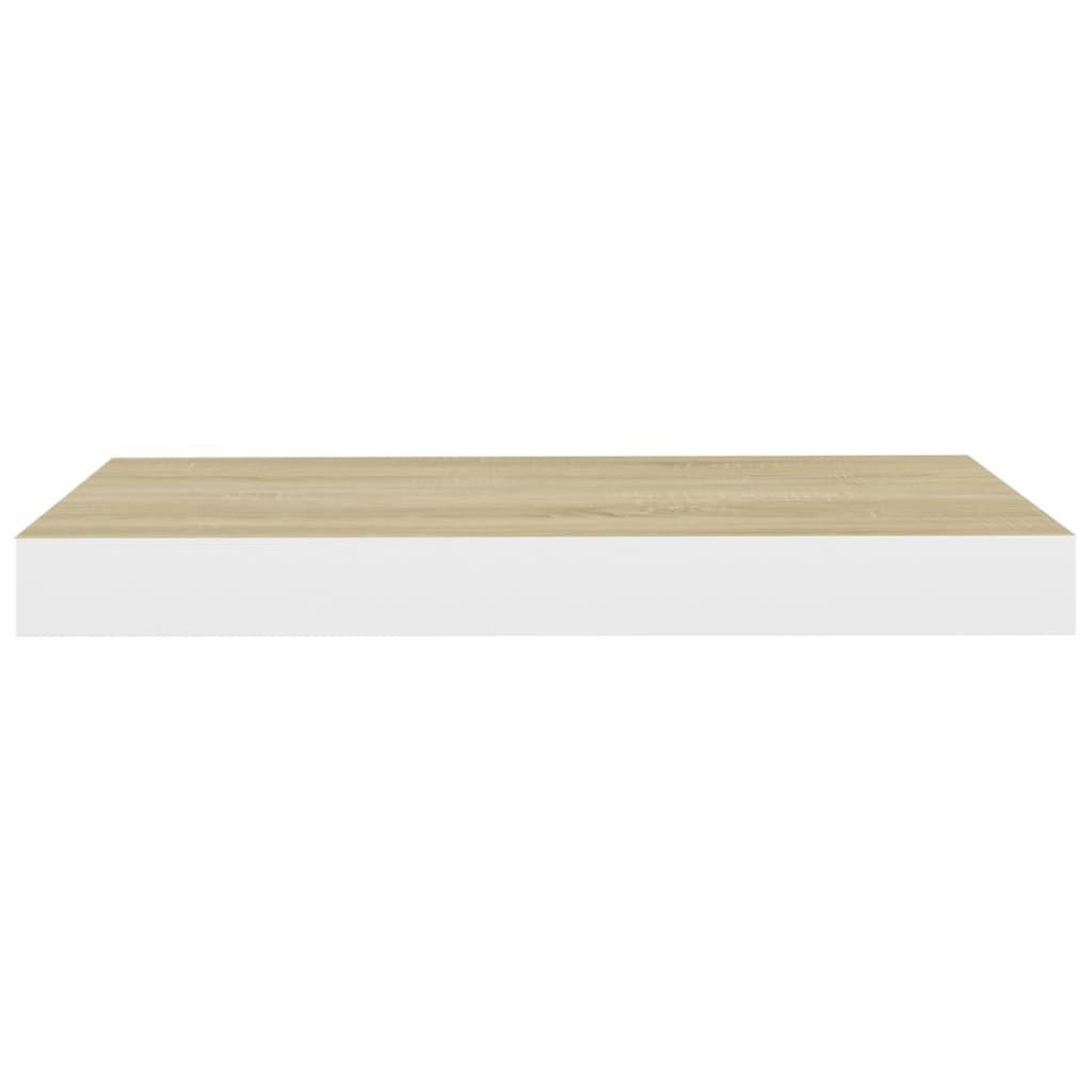 Voir la diapositive 5 : VIDAXL Etagere murale flottante Chene et blanc 40x23x3,8 cm MDF