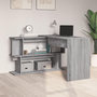 Voir la diapositive 3 : VIDAXL Bureau d'angle Sonoma gris 200x50x76 cm Bois d'ingenierie