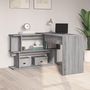 Voir la diapositive 3 : VIDAXL Bureau d'angle Sonoma gris 200x50x76 cm Bois d'ingenierie