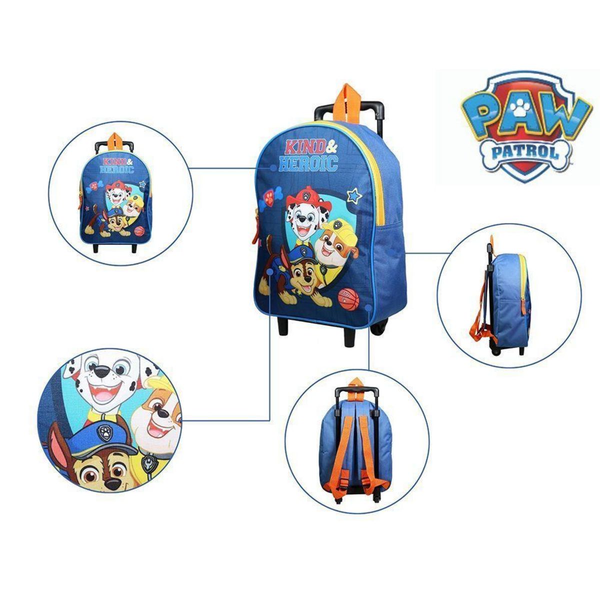 Bagtrotter BAGTROTTER Sac à dos à roulettes 31 cm Pat'Patrouille Bleu