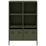 Voir la diapositive 5 : VIDAXL Buffet haut vert olive 68x39x103,5 cm acier