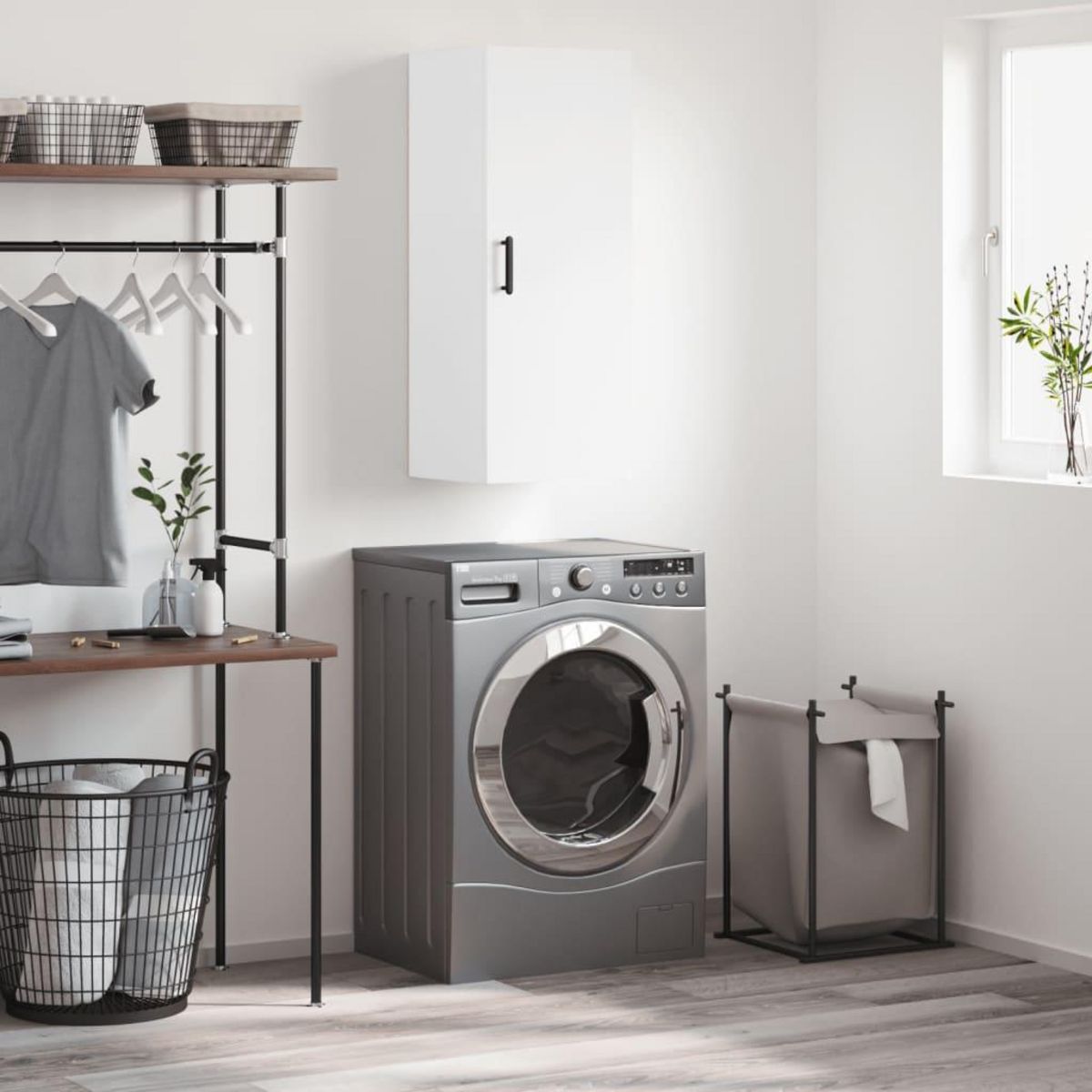 VIDAXL Armoire murale blanc 34,5x34x90 cm