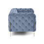 Voir la diapositive 3 : LISA DESIGN Camden - fauteuil chesterfield en velours - pieds en métal doré