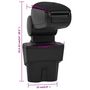 Voir la diapositive 6 : VIDAXL Accoudoir de voiture noir 17x32x(35,5-52) cm ABS