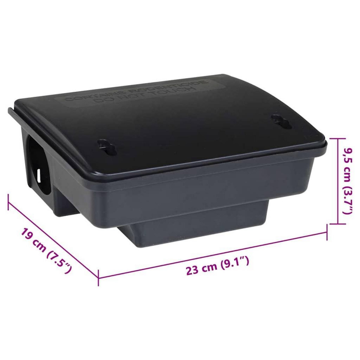 VIDAXL Pieges a souris 4 pcs noir 23x19x9,5 cm
