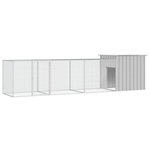 VIDAXL Cage pour poules Gris 400x91x100 cm Acier galvanise