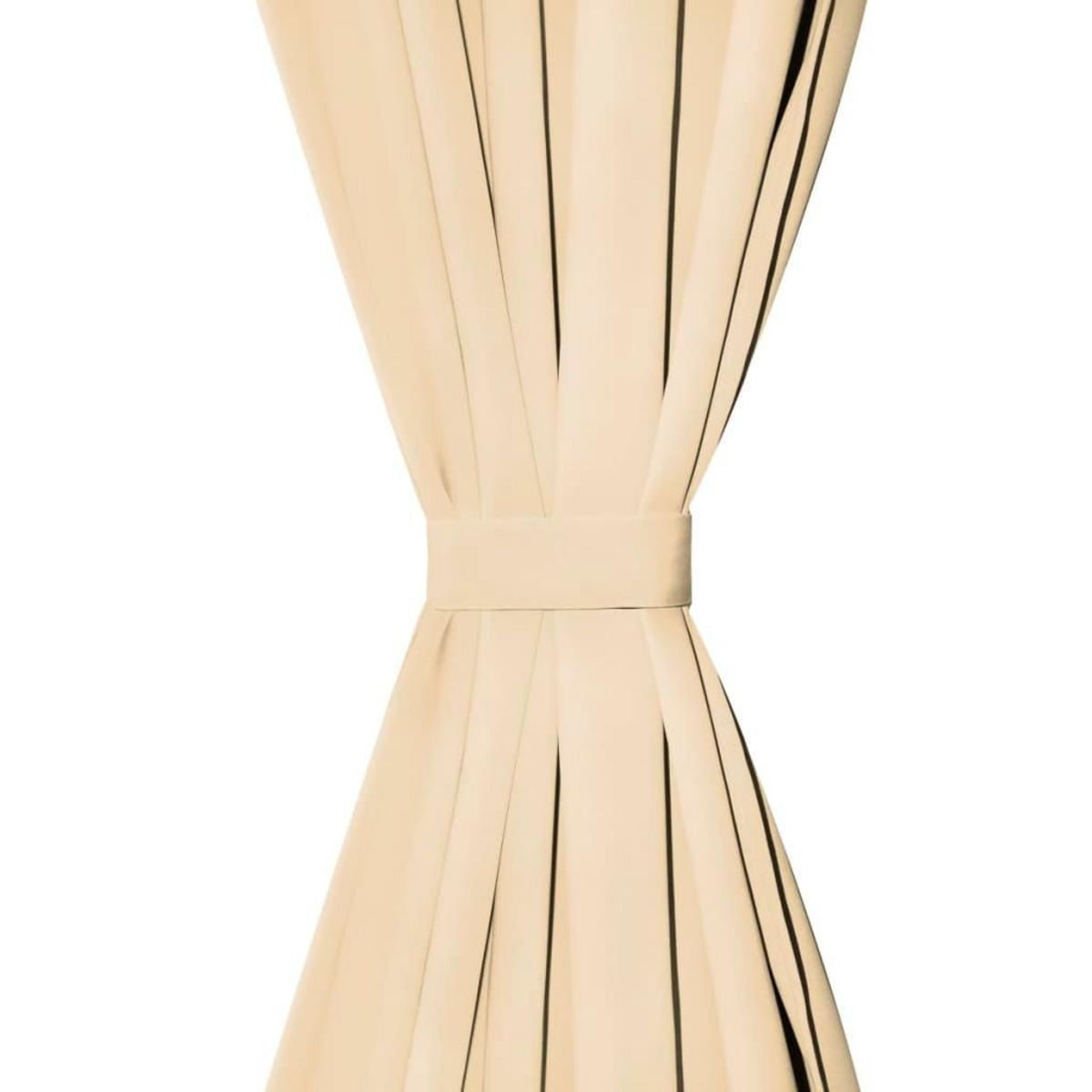 VIDAXL Rideau occultant avec boucles 2 pcs 140 x 225 cm Beige