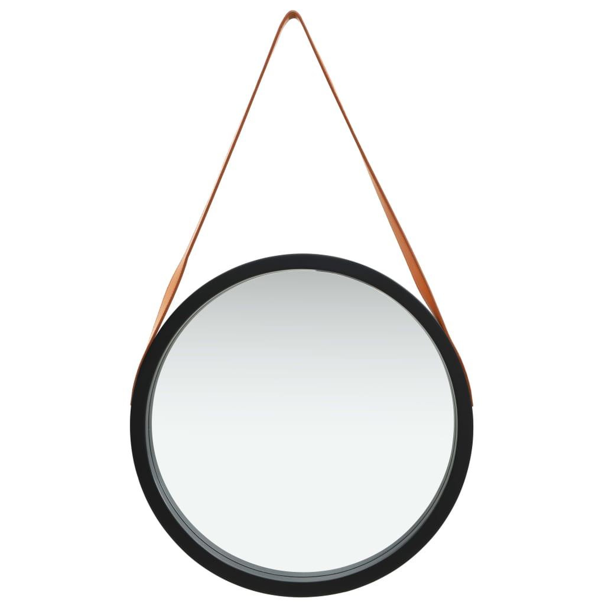 Voir la diapositive 2 : VIDAXL Miroir mural avec sangle 50 cm Noir