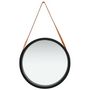 Voir la diapositive 2 : VIDAXL Miroir mural avec sangle 50 cm Noir