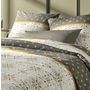 Voir la diapositive 2 : Home collection Parure housse de couetteavectaie oreiller coton percale tily havane