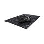 Voir la diapositive 4 : Paris Prix Tapis en Cuir Fait Main  Spark  Noir & Argent
