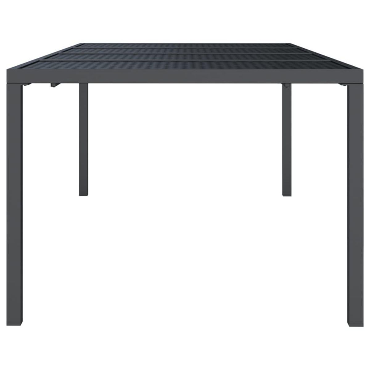 VIDAXL Table de jardin anthracite 200x100x72 cm acier