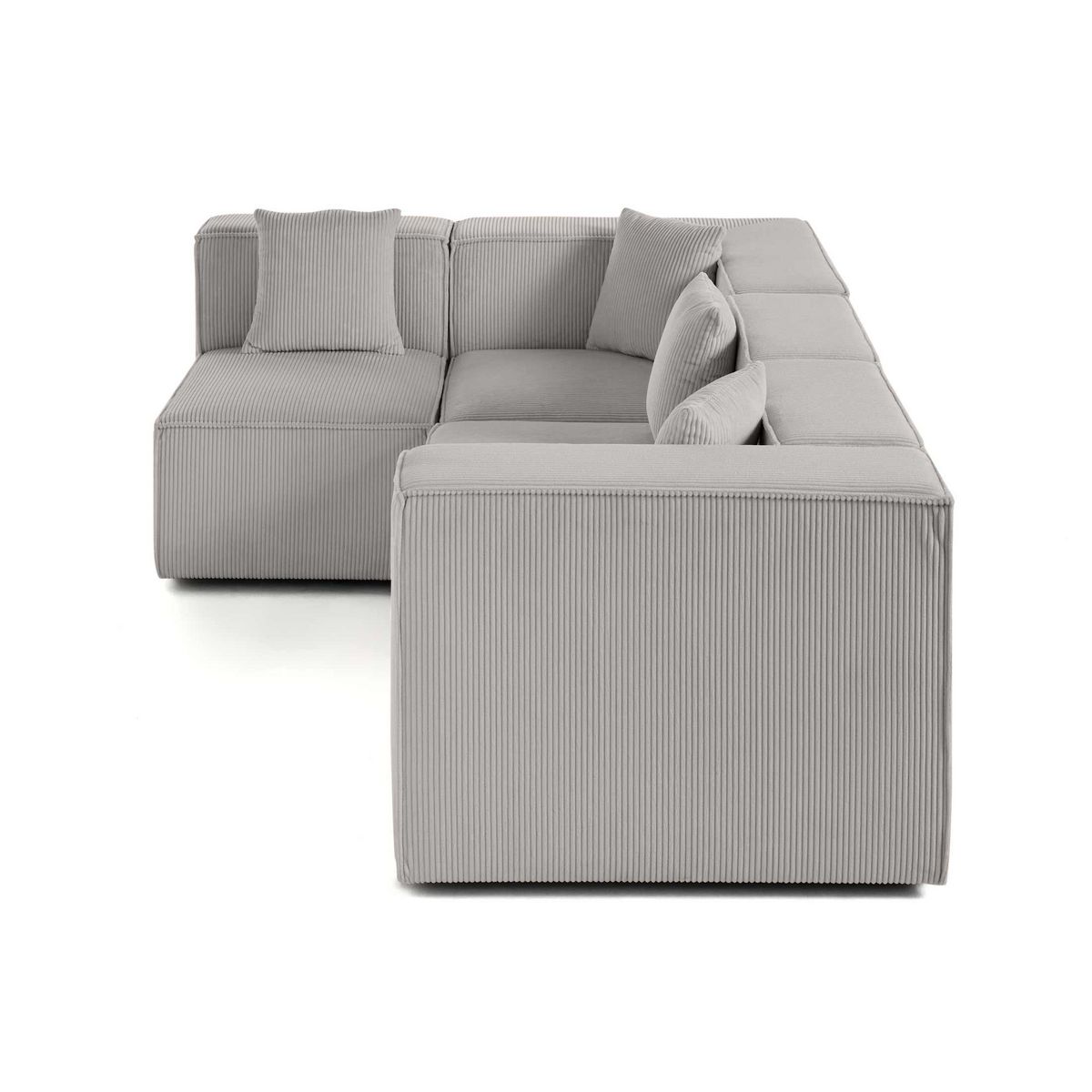 LISA DESIGN Arty - canapé modulable d'angle gauche 4 places - en velours côtelé