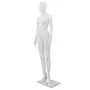 VIDAXL Mannequin femme corps complet base verre Blanc brillant 175 cm