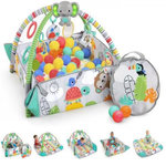 Bright Starts BRIGHT STARTS Tapis d'éveil maxi Monde Tropical, 5 modes de jeu - 40 balles - 7 jouets détachables
