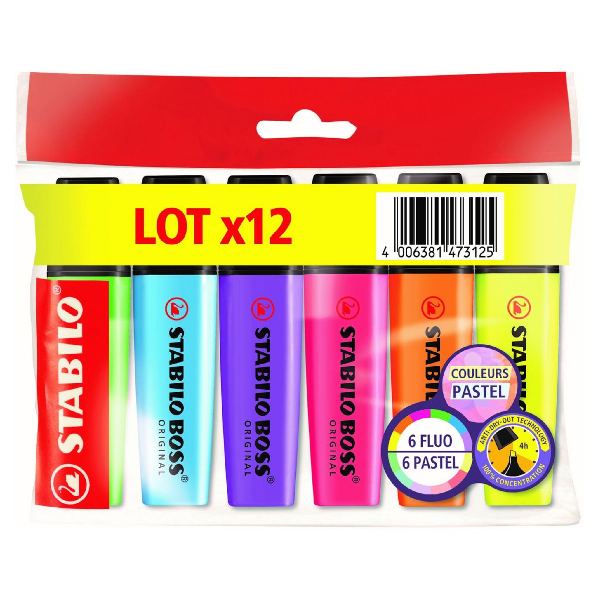Lot 18 Surligneurs Et Stylos COZCLAM - 6 Fluos Pastel, 6 Gel, 6 Correcteur, Fournitures Scolaire/Bureau