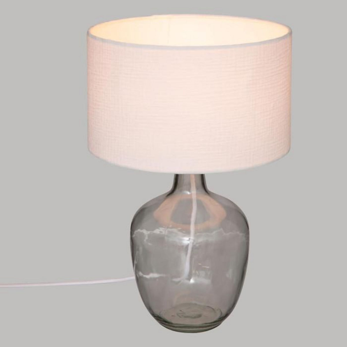 ATMOSPHERA Lampe à Poser en Verre  Winter  43cm Blanc