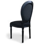 Voir la diapositive 2 : Paris Prix Lot de 2 Chaises Médaillon Velours  Versailles  96cm Noir