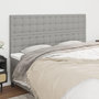 Voir la diapositive 1 : VIDAXL Tetes de lit 4 pcs Gris clair 100x5x78/88 cm Tissu