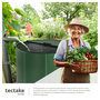 Voir la diapositive 5 : tectake Tonneau récupérateur d'eau de pluie avec robinet et protection anti-débordement vert 750 L