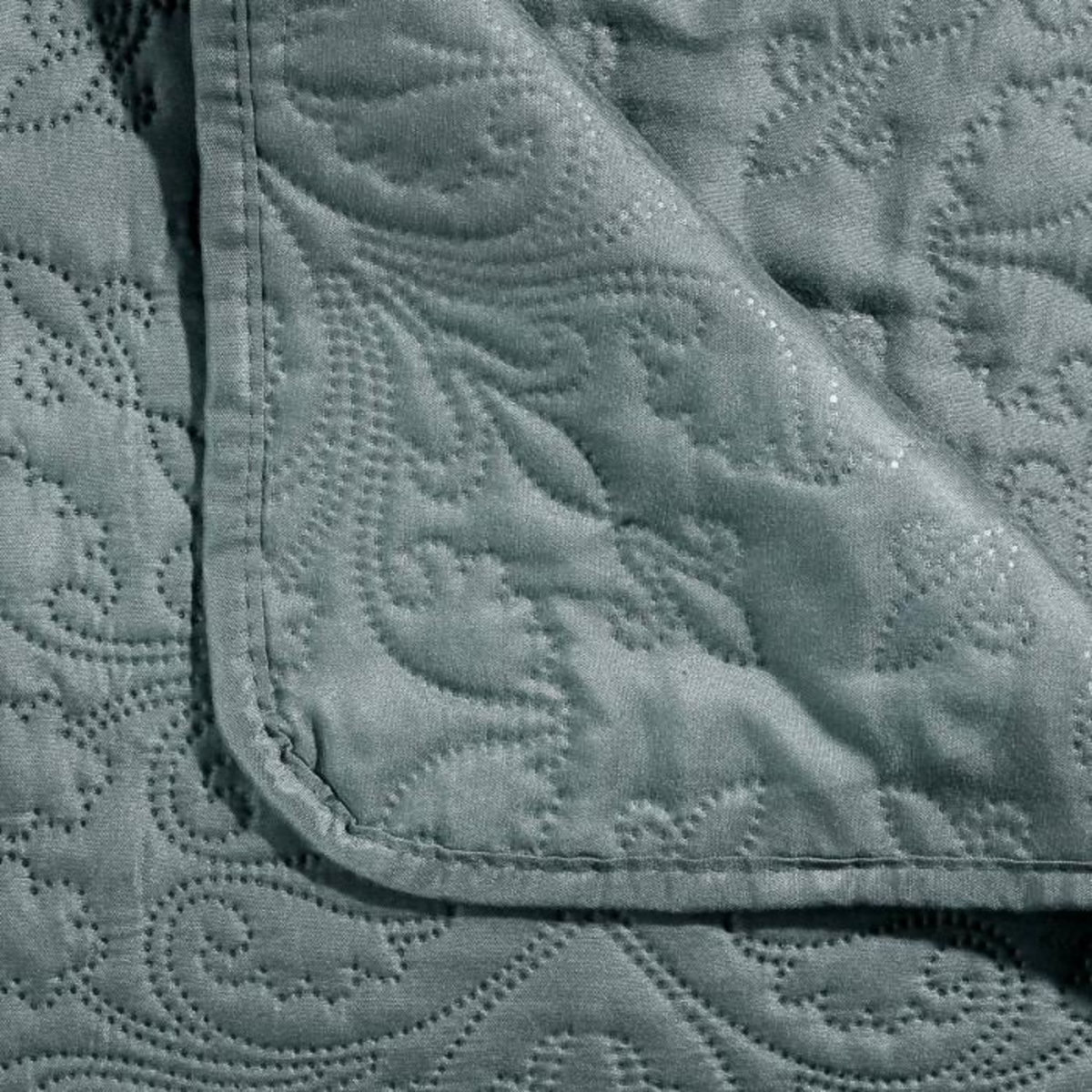 ATMOSPHERA Dessus de Lit & 2 Taies  Arabesque  240x260cm Bleu Minéral