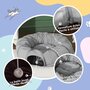 Voir la diapositive 6 : PAWHUT Tunnel pour chat intérieur - fonction lit pliable avec coussin et jeu balle suspendue - gris