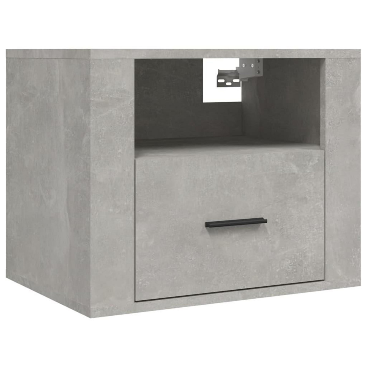 VIDAXL Table de chevet murale Gris beton 50x36x40 cm