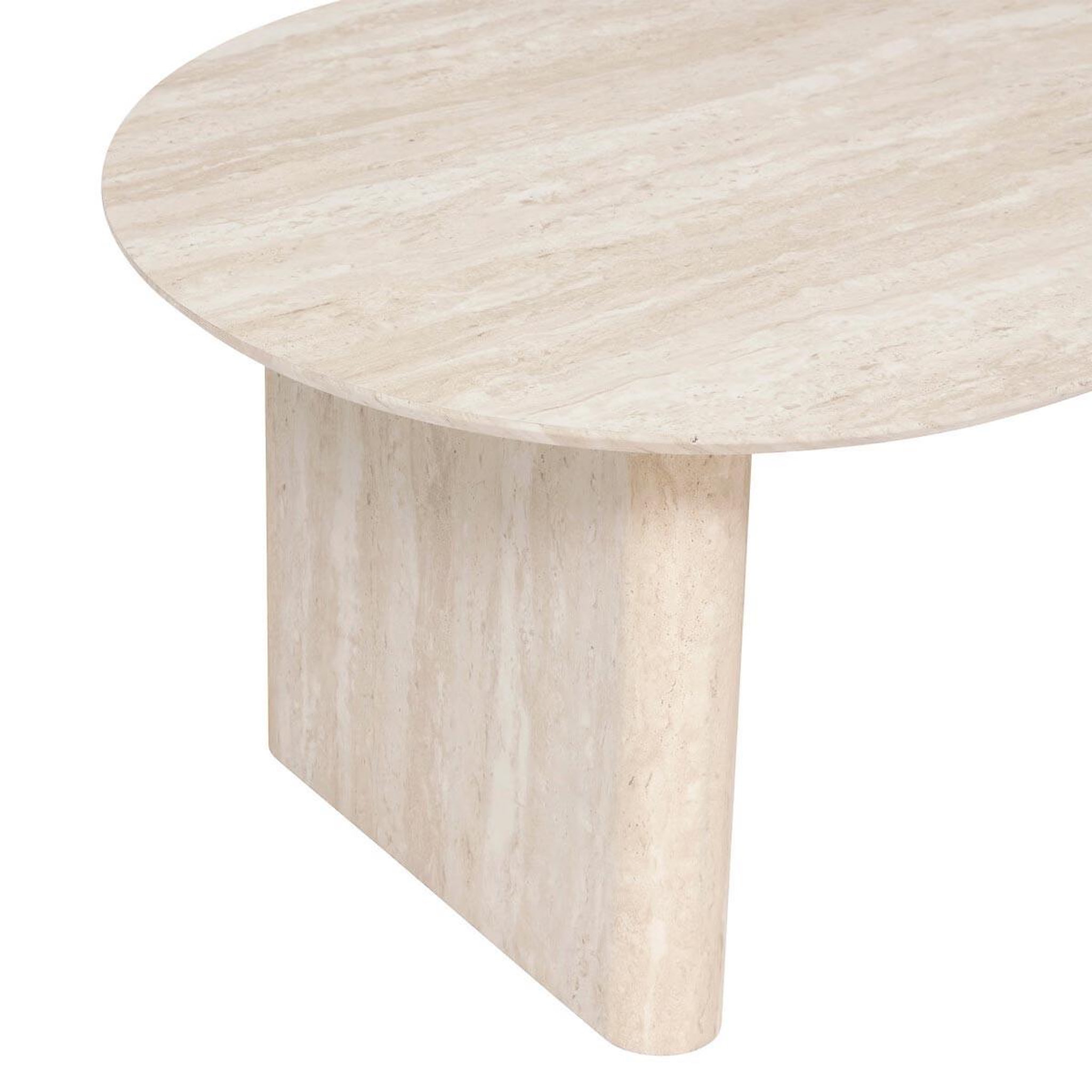 Voir la diapositive 2 : ATMOSPHERA Table basse effet travertin  anaya  120cm beige