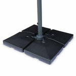 SWEEEK Lot de 4 dalles carrées 51.5x51.5cm à lester - Pour parasol déporté avec pied type  croix . base. socle. poids