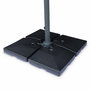 Voir la diapositive 1 : SWEEEK Lot de 4 dalles carrées 51.5x51.5cm à lester - Pour parasol déporté avec pied type  croix . base. socle. poids