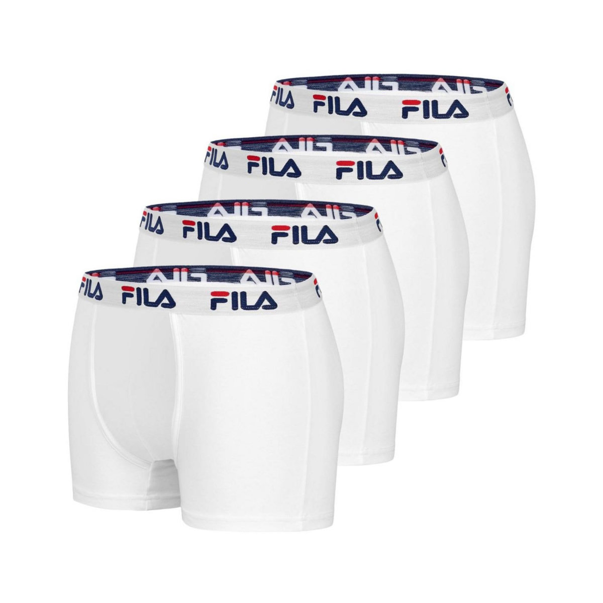 FILA Lot de 4 Boxers Homme FILA 5016 coton couleur Blanc