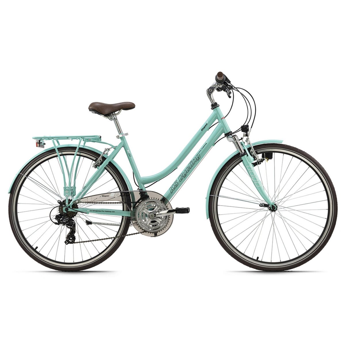 VTC femme 28 Vegas turquoise 21 vitesses TC 48 cm pas cher