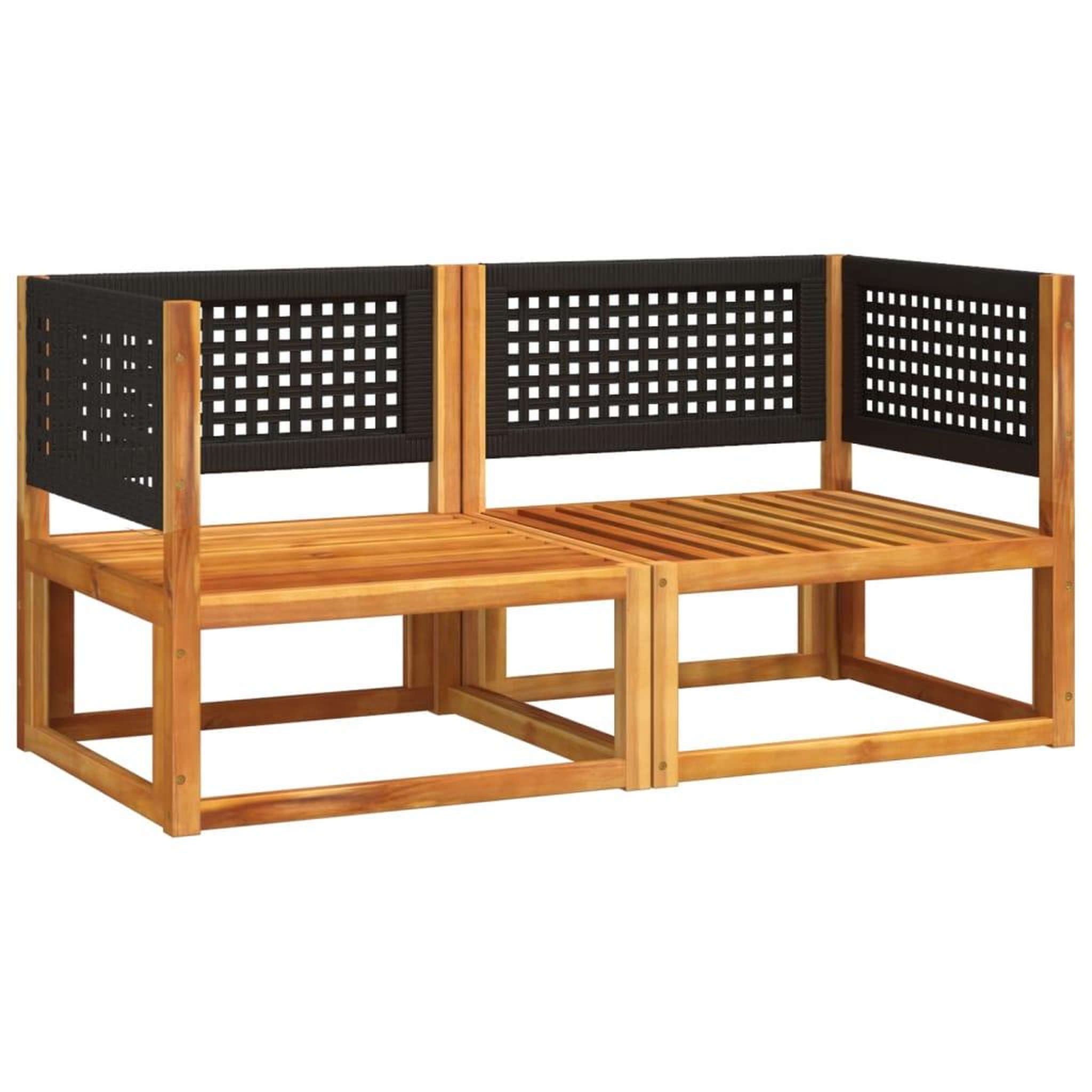 Voir la diapositive 3 : VIDAXL Canapes d'angle de jardin et coussins 2pcs bois massif d'acacia